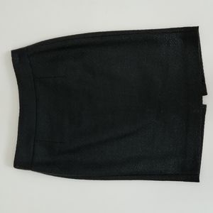 Banana Republic Black Shiny Tweed Pencil Skirt Size 2